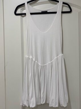 naked wardrobe White Sleeveless V-Neck Mini Dress